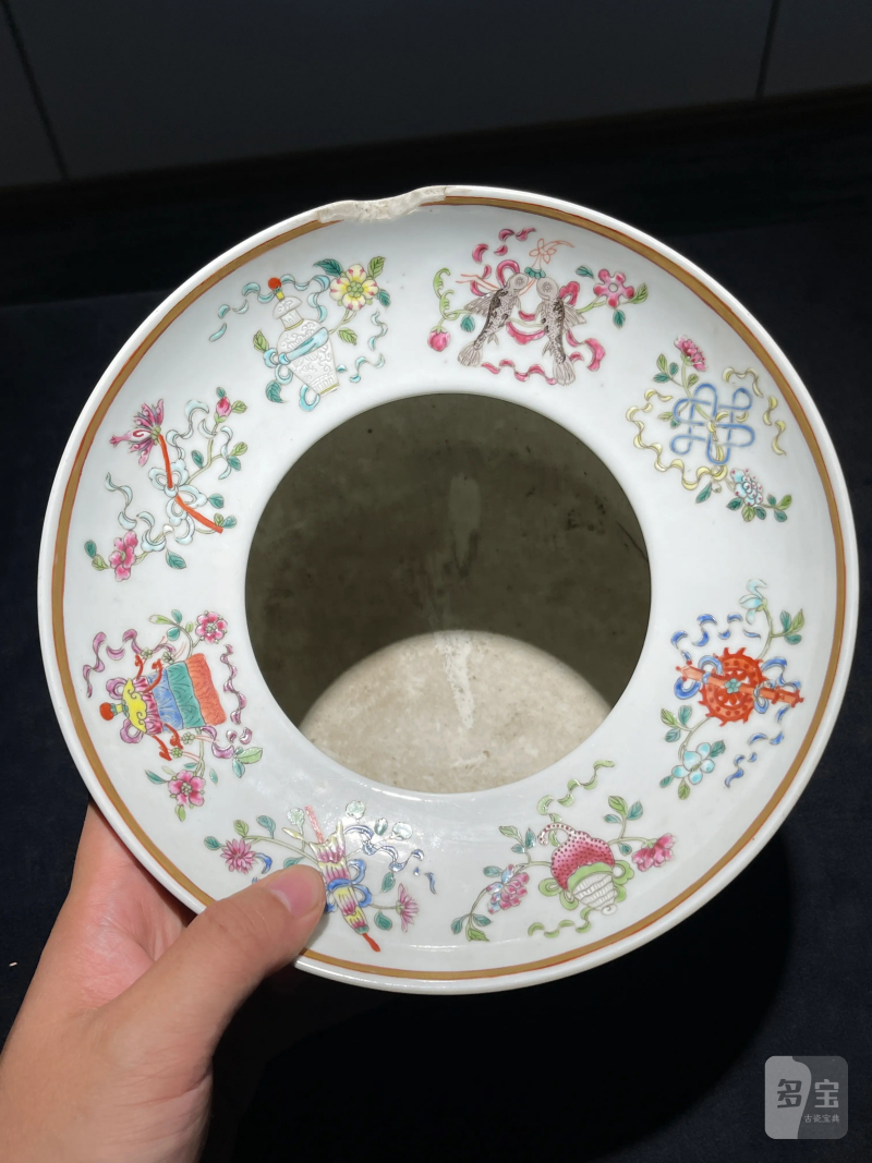 清光绪 粉彩八宝龙纹花囊 - 图10